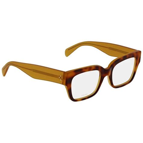 celine 41352|CELINE Havana Yellow Honey Ladies Eyeglasses CL41352J1M52.